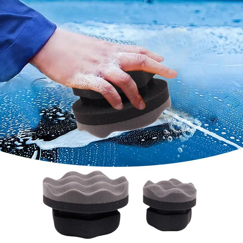 Car Tire Shine Sponge Vehicle Tire Wax Applicator Automobile Cleaning Supplies Multipurpose Wax Buffing Pads For Removing Stains