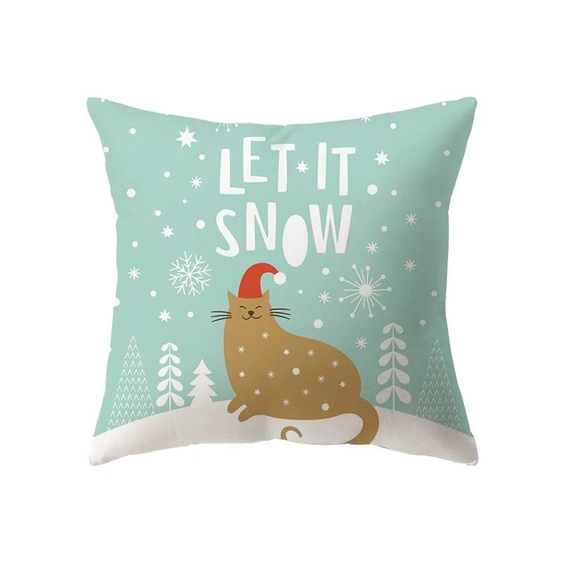 Christmas Themed Pillowcases Car Accessories Office Santa Claus Living Room Sofa Home Pillowcases
