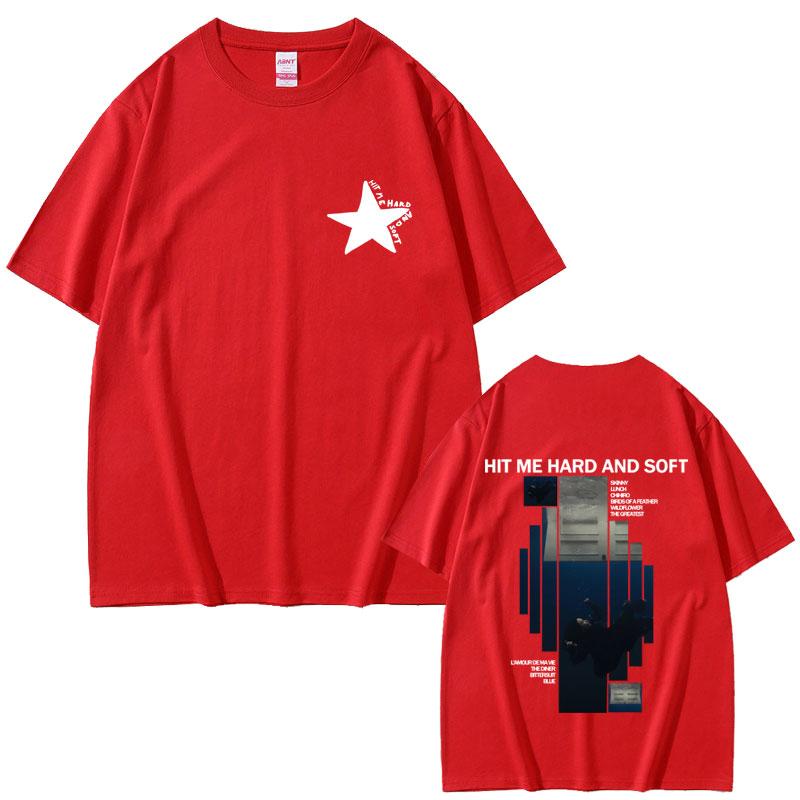Hit Me Hard and Soft Album Graphic T Shirt Men Casual Cotton Oversized Tshirt Unisex Fashion Pop Music Tshirts Fans Gift