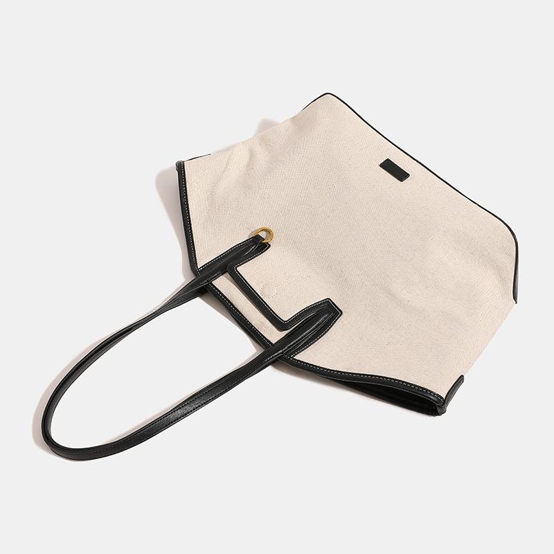 Summer new high-end resort series yak wool hemp tote bag, large-capacity commuter shoulder underarm bag