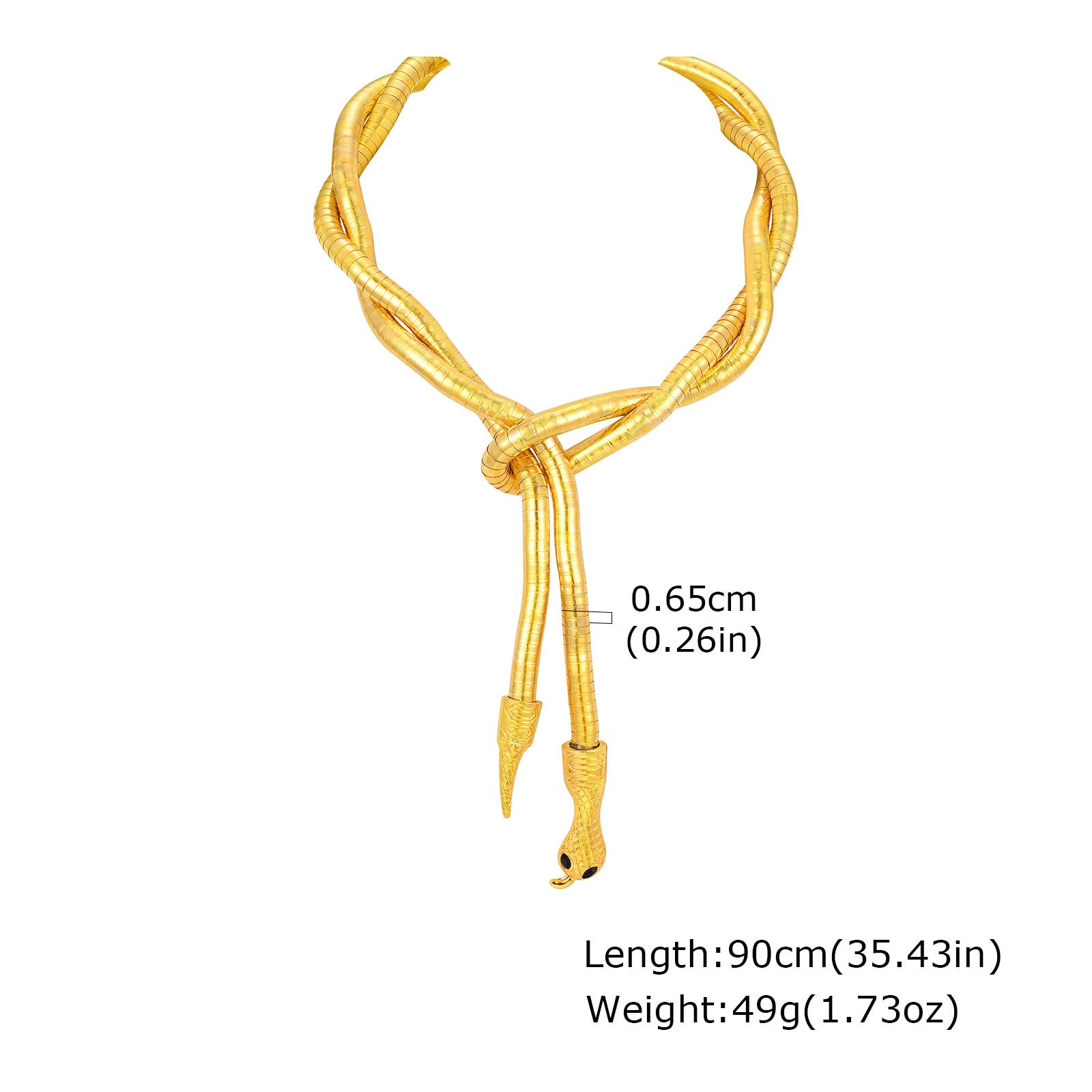 

Vnox Личность Модные Змеиные Ожерелья для Женщин, Многослойный Браслет Медузы, Гибкий Регулируемый Металлический Цепочный Воротник Подарок