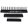 3PCS 1 4in 3 8in 1 2in Socket Holder Organizer Black Multifunctional Storage Set for Toolboxes