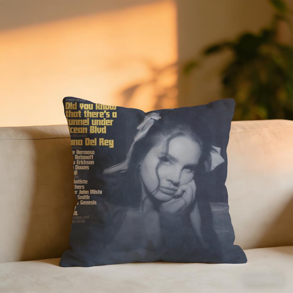 Lana Del Rey Album Cushion Cover Cozy Velvet Throw PillowSoft Warm Cushion For Sofa Bed