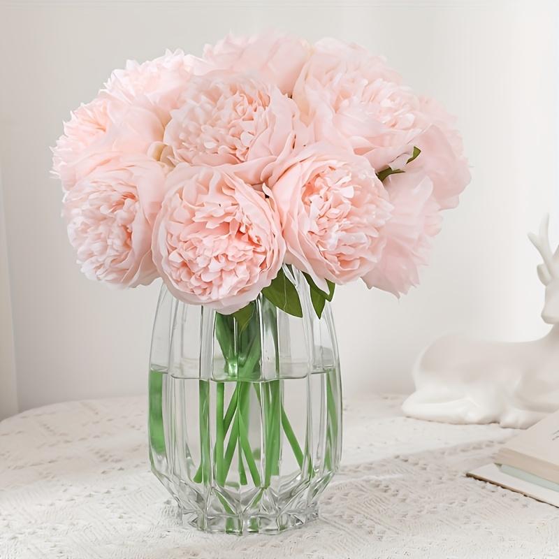 10pcs Simulated Peony Flower Wedding Bouquet Silk Flowers Fake Peony Artificial Peony Silk Flowers Bouquet for Bridal Wedding Floral Home Decoration