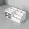 Transparent Desktop Cosmetic Storage Box Drawer Organizer with Pen Holder Stationery Storage Rack for Office Desks Makeup