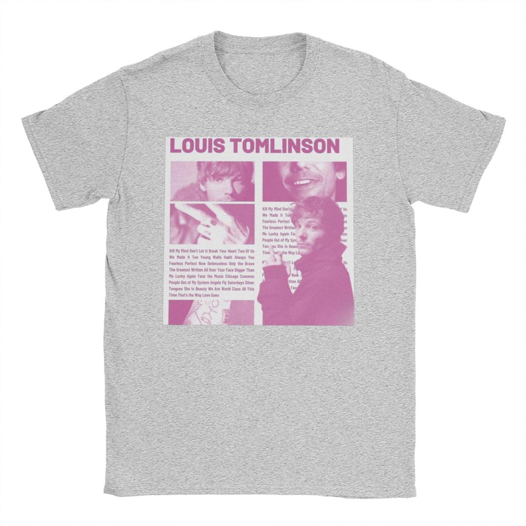 Vintage T Shirt Summer L/Louis Tomlinsons Trendy Cool T Shirts Singer Cotton Tshirt for Couple Y2K Retro Short Sleeve Tops