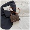 Letter Tassel Trend Fashion Retro Print Fashionable One Shoulder Handbag Small Square Women's Bag