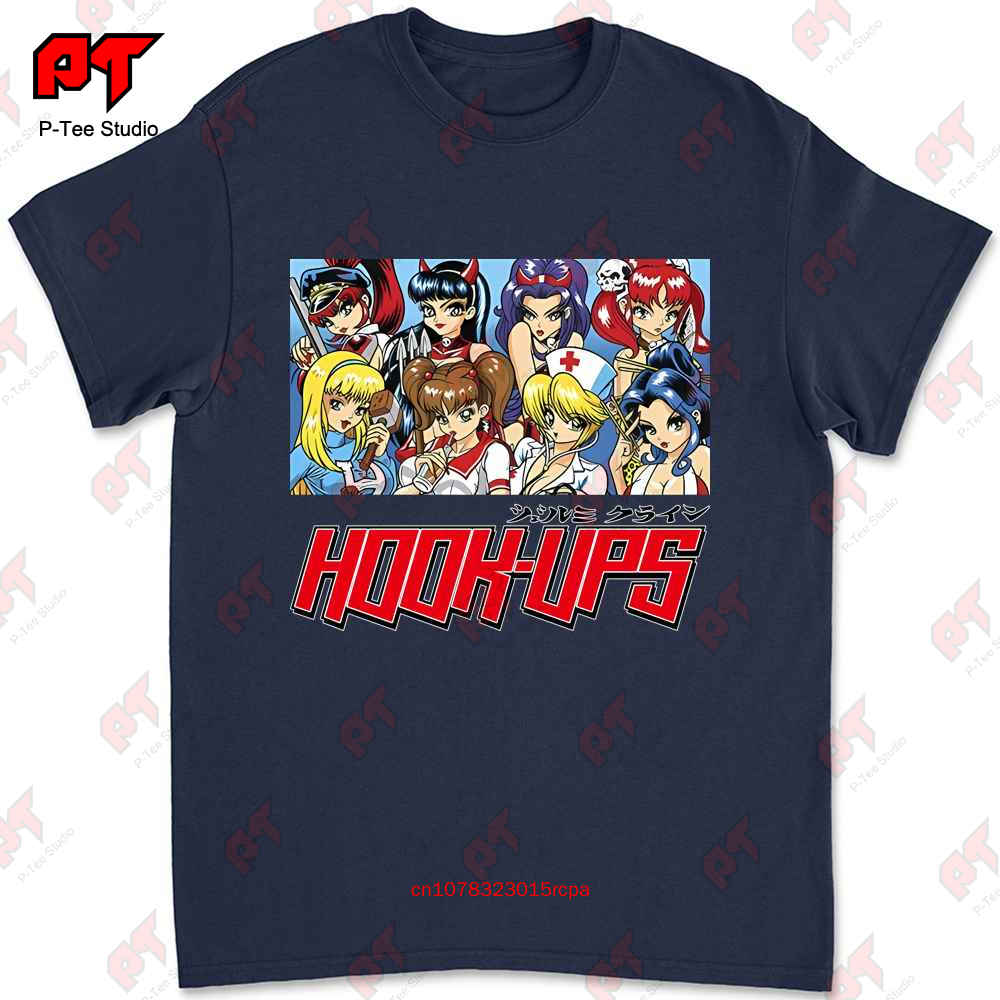 Hook Ups Skateboard Anime Girls Tshirt G02Q