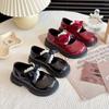 Classmate Red Princess Shoes 2025 Spring and Autumn New Foreign Style Soft Sole Performance Shoes Children's British Style Leather Shoes Children's Si