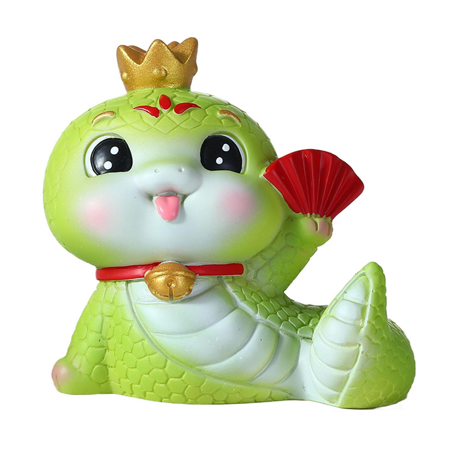 

Статуэтки змеи по китайскому зодиаку, фигурка змеи с короной, статуэтка с качающейся головой для удачи, процветания и мира, декор K