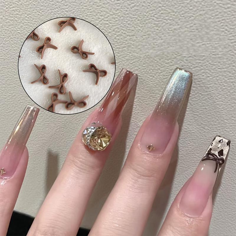 50 Pcs 3D Ribbon Bow Nail Charms 3D Resin Flatback Butterfly Bowknot Nail Art Flat-Back Ribbon Bowknot Nail Parts Nail Jewely