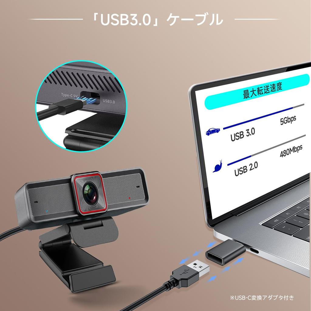 Spedal 4K Webcam with AI Auto Auto 10x UHD and Remote Plug for Video Web Live and Online Compatible with Windows and macOS Tracking, Framing, 30°-100°