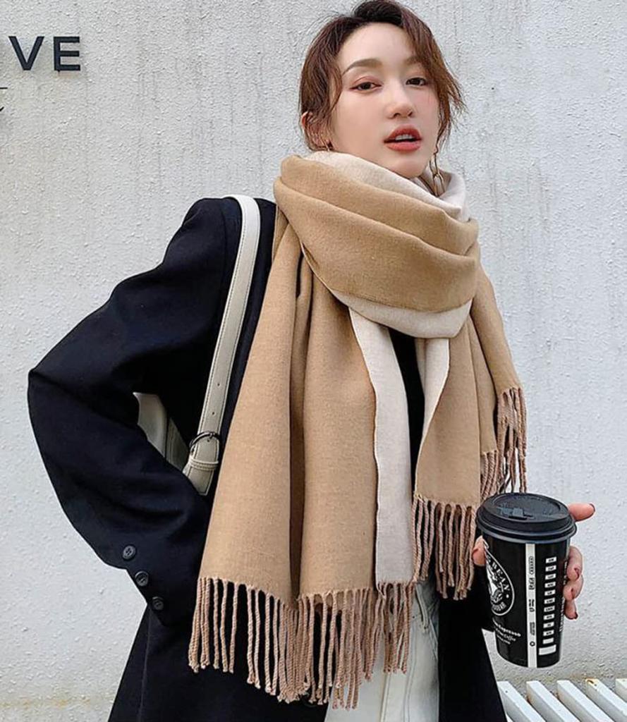 Large Perfect Christmas Gift Box Perfect for Fall and Winter LA-Hazel Women's Cashmere-Touch Scarf, Gift, Double-Sided, Included, Comfortable, Thick,