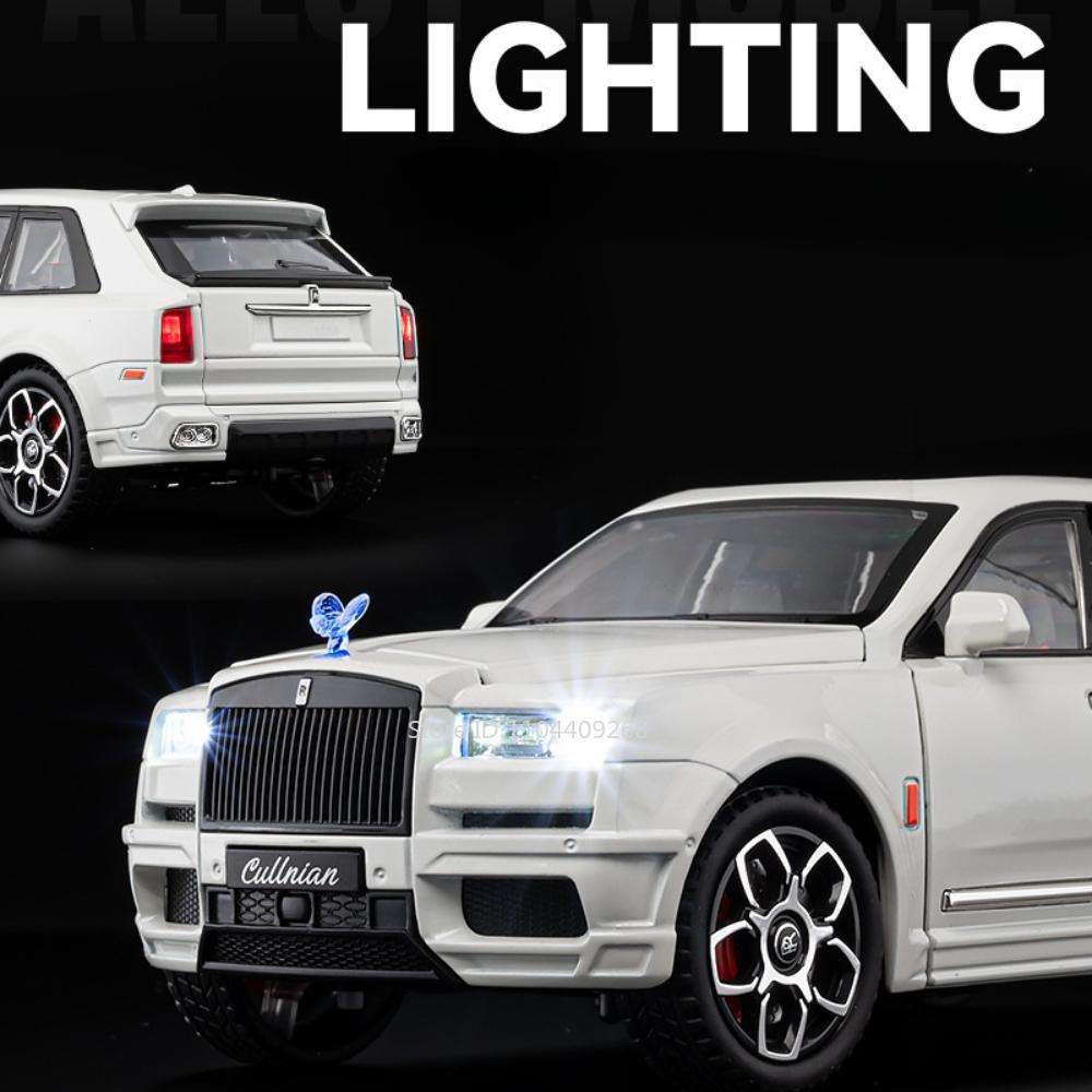 1:20 Rolls Royce Cullinan RV Car Model Toy Alloy Diecast Doors Opened Pull Back Shock Absorption Models Collection Gift for Boy
