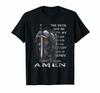 Knight Templar T Shirt Devil Saw Me With My Head Down Warrior Thought HeD Won