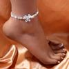 Sparkling Butterfly Tennis Anklets Fashion Full Rhinestone Anklet Footwear for Summer Beach Wedding Parties Jewelry