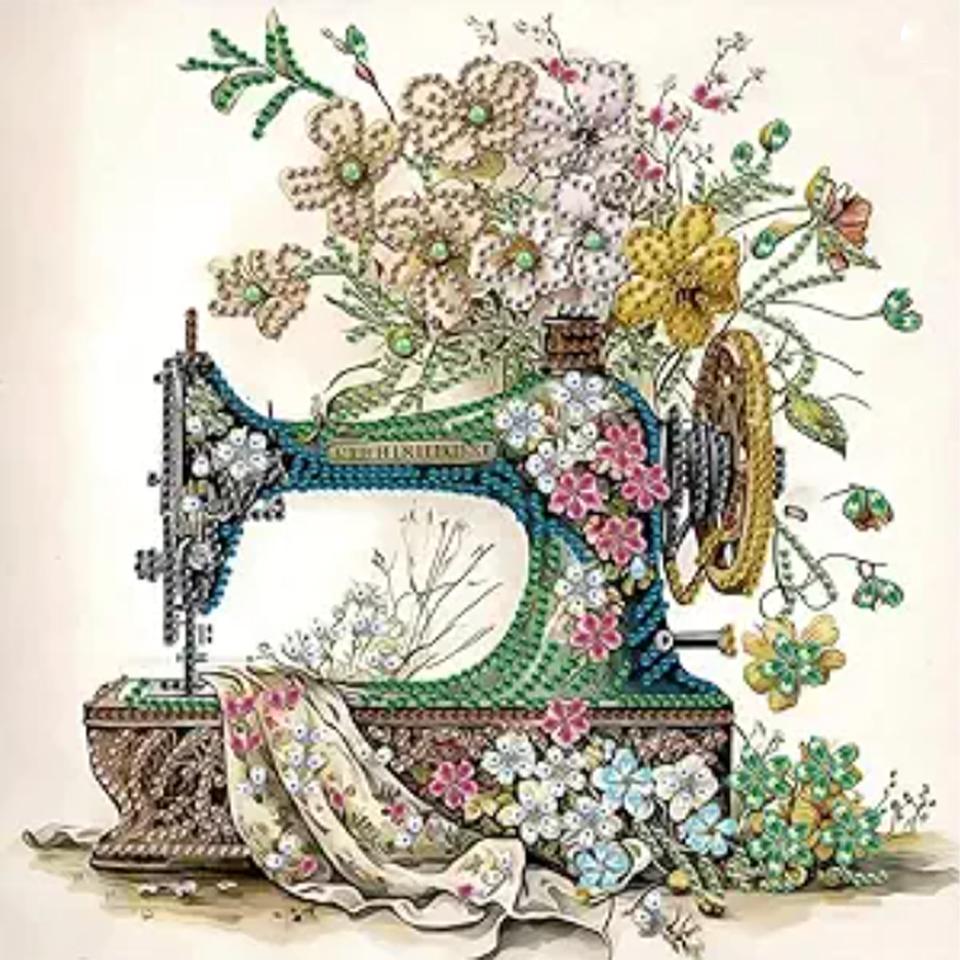 5D DIY Diamond Painted Kit Colorful Flower Tea Cup Handmade Cross Embroidery Dream Tea Pot Rose 2024 New Decoration Gifts