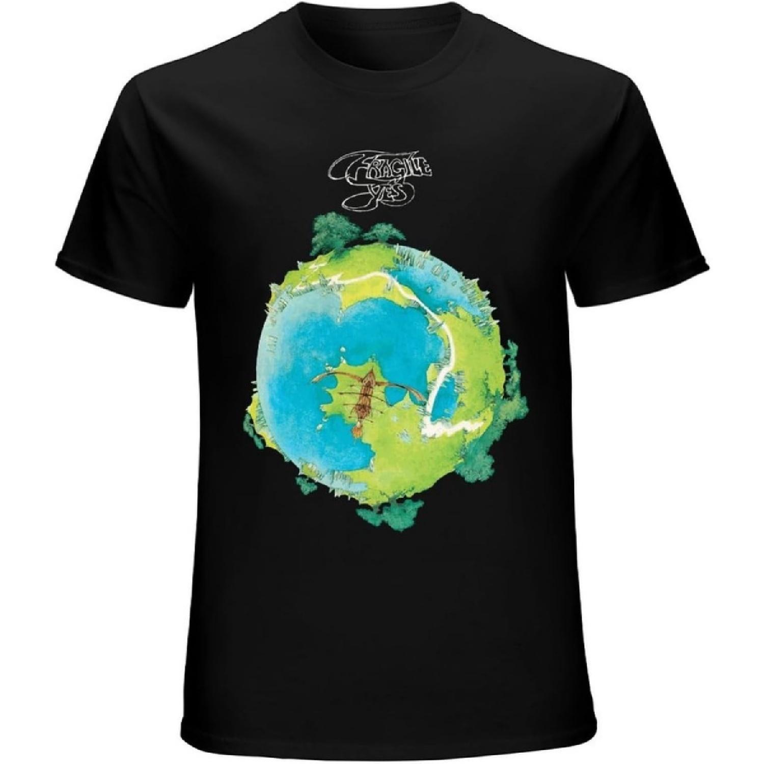 xhaxhi Men s T-shirt Yes Rock Band Soft Men s Workout Shirt Round Neck Sports T-shirt for Men Breathable S