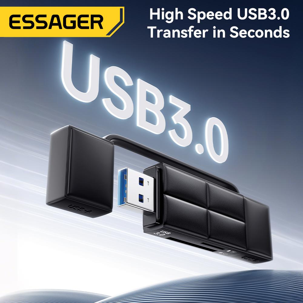 Essager 2 in 1 Card Reader USB A Type-C SD TF Memory Card Adapter for phone PC Laptop Accessories USB 3.0 2.0 SD Card Adapter