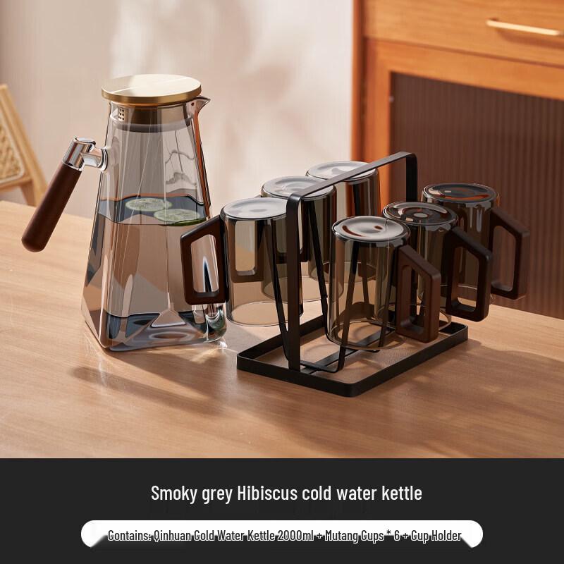 ZISIZ Large Capacity Glass Cold Water Pitcher