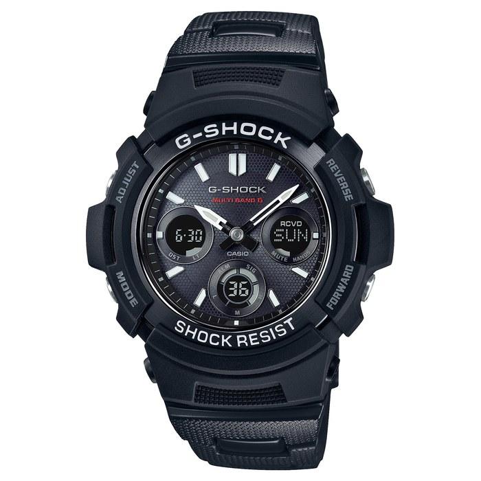 [Casio] Часы G-Shock AWG-M100SBC-1AJF – Черный металлический ремешок с сердечником