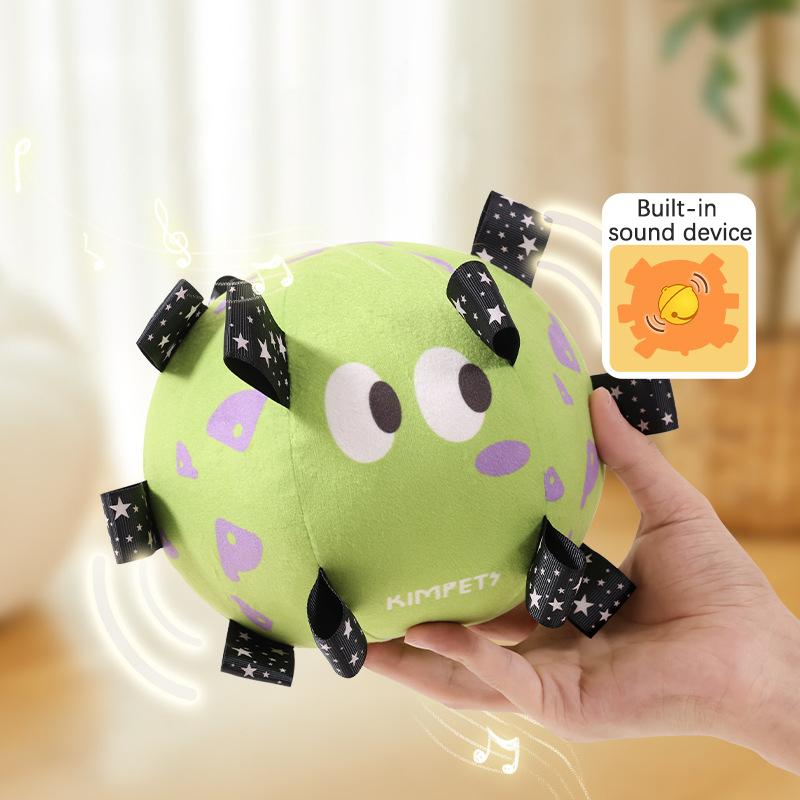 Bite-Resistant Plush Soccer Interactive Dog Toy Ball Washable Built-in Bell Outdoor Training Dog Chew Toy Brinquedos Para Cães