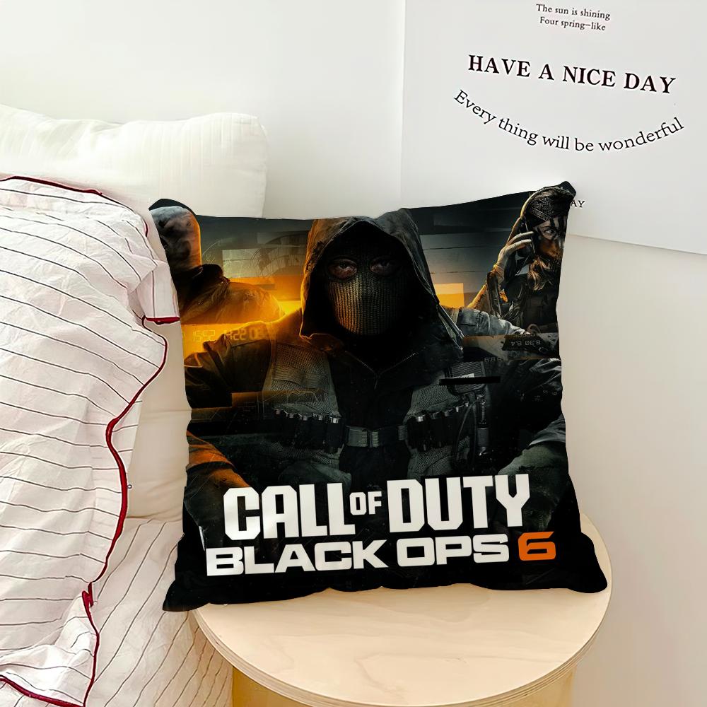 Game C-Call of D-Duty Black Ops 6 Cushion Cover Pillow Case Pillowcase Soft Skin Friendly & Comfortable with a Hidden Zipper