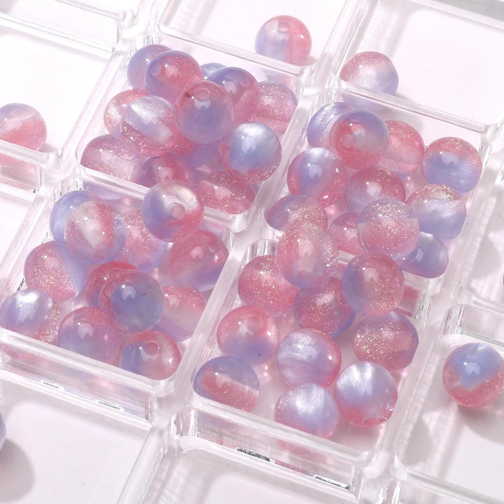 Resin Gentle Round Beads for DIY Necklace Bracelet Earring Craft 10 Pcs