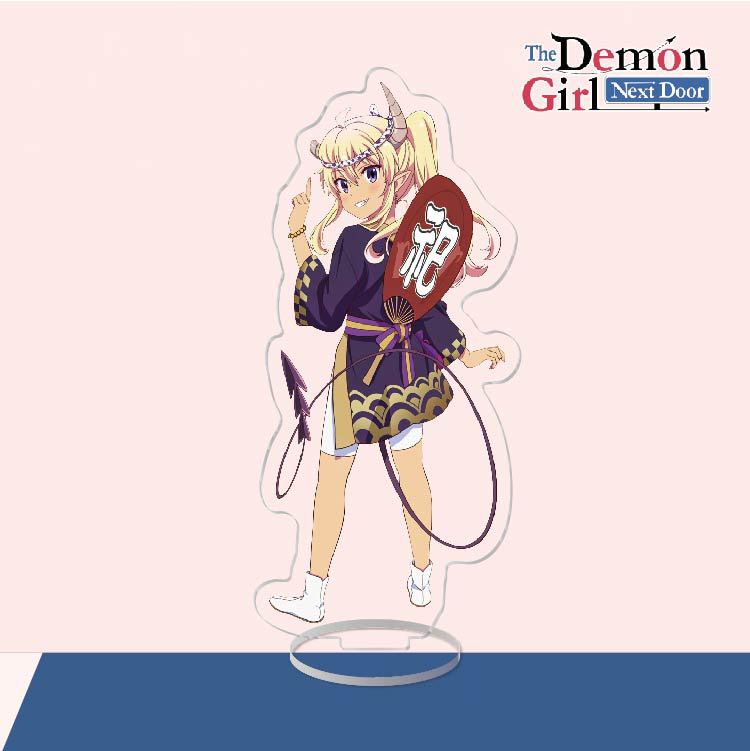 Anime Acrylic Stand Action Figure Toy The Demon Girl Next Door PVC Acrylic Stand Machikado Mazoku Desktop Stand Model Toy Gift