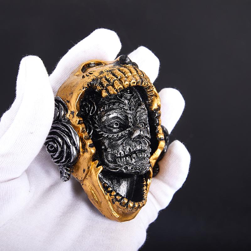 Handmade Metal Mechanical Skull Magnetic Decoration,Gothic Skull Mask,Refridgerator Magnets,Steampunk Skeleton Art Home Decor