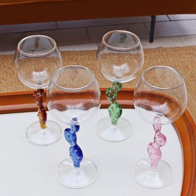 Catus Shape Ins Nordic Wine Glass Champagne Glasses Wine Glass Dinkware Barware Heat Resistant Glass