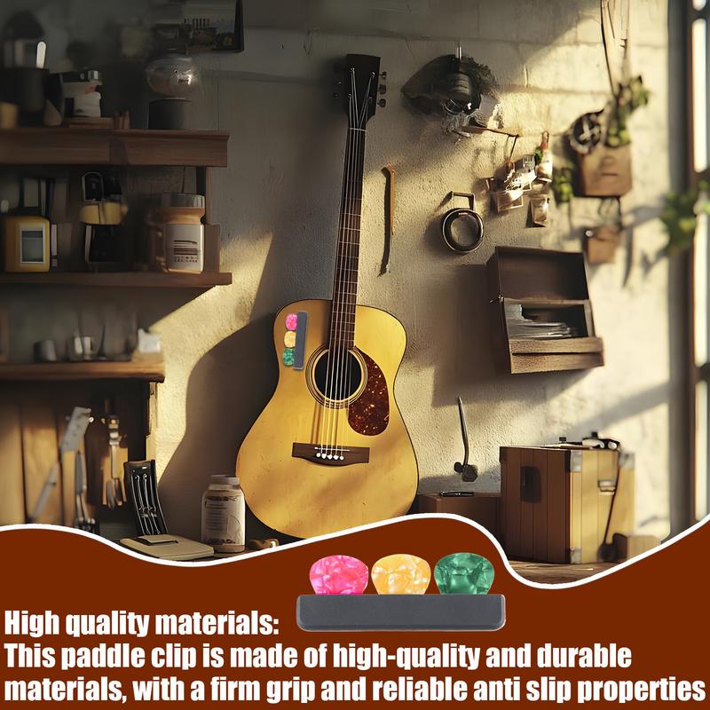 Guitar Pick Holder with 3 picks Plastic Plectrum Case Built-in antislip teeth Quick Storage Not easy to fall(pick colors random)