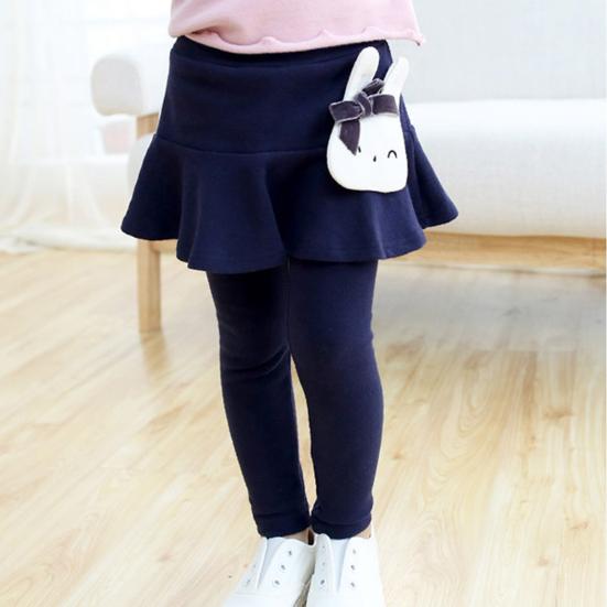 Leggings, weich, elastisch, reine Baumwolle, einfarbig, Mädchen-Leggings für Zuhause