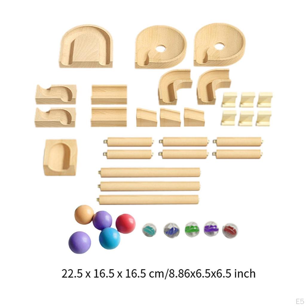 Marble Run Building Blocks Set for Creative Play, DIY Assembly, And Track Maze Fun