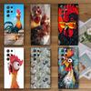 Chicken Hen Rooster Soft Phone Case for Samsung Galaxy S26 S25 Edge S24 Ultra S23 Plus S22 S21 FE S20 Black Cover Back Shell