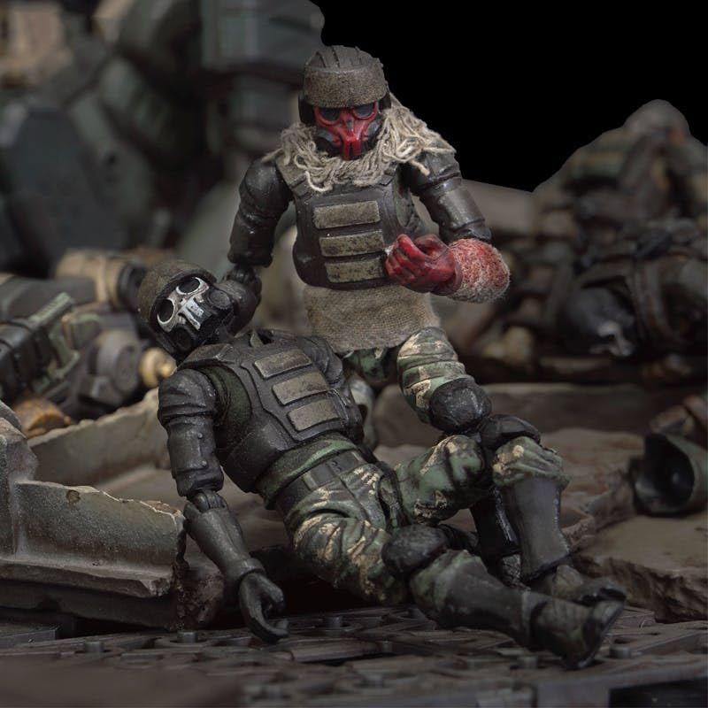 Acid Rain World FAV-SP26 Red Face Set Acid Rain World 1/18 Scale Painted Movable Military Figure (The Last Line of Defense) TOYS ALLIANCE
