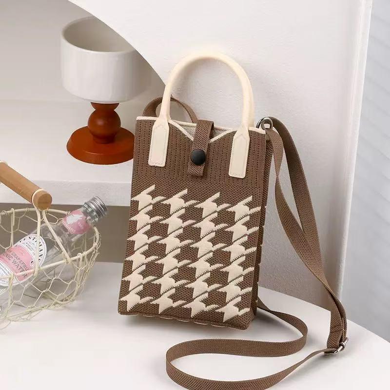 Korean Style Cute Heart Knitted Mini Crossbody & Shoulder Bag for Women