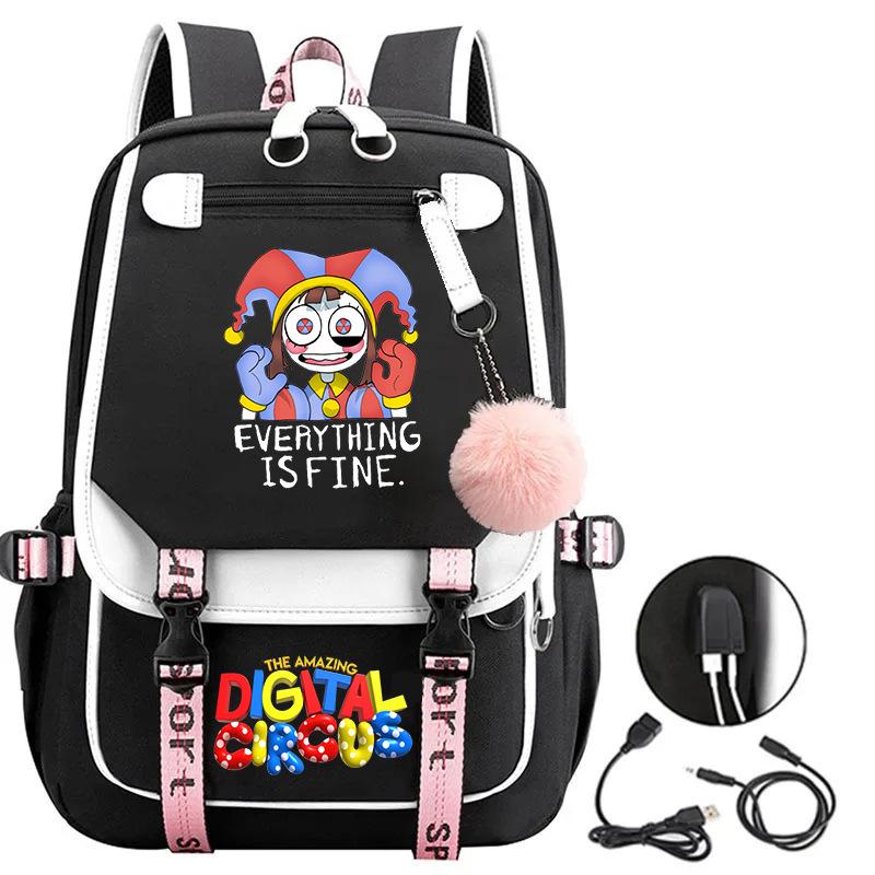 Magic Digital Circus Digital Circus Animation Peripheral Backpack Large Capacity Student Bag