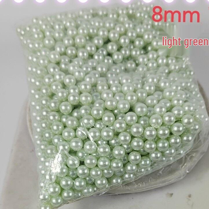 8mm High Brightness Holeless Round Faux Pearl Beads for Flower Bouquet Decoration