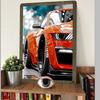 Modern Muscle Car Metal Wall Art Home Decor Automotive Theme Living Room Bedroom Hanging Metal Craft Gift