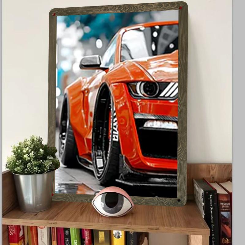 Modern Muscle Car Metal Wall Art Home Decor Automotive Theme Living Room Bedroom Hanging Metal Craft Gift