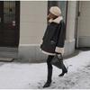 Women's Fleece-lined Faux Fur One-piece Coat - 2024 Autumn/Winter Collection