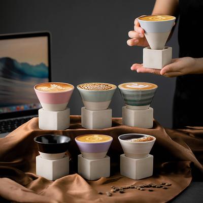 Keramik Espresso Tasse Kaffeetassen Kreatives Trinkgeschirr Handbemalte Glasur Teetasse mit Untertasse 150ml Wasserbecher