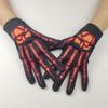 Punk Skeleton Gloves Halloween Party Accessory Breathable Fabric Suitable for Gothic Costume Cosplay