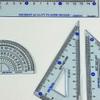 4 Pieces Rulers Clear Scale Measuring Triangular Straight Students School Office Angle Measurement Stationery Portable