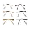 Remplacement de pont de lunettes de détail pour monture sans cerclage Ponts de nez de lunettes en acier inoxydable avec plaquettes nasales NB015