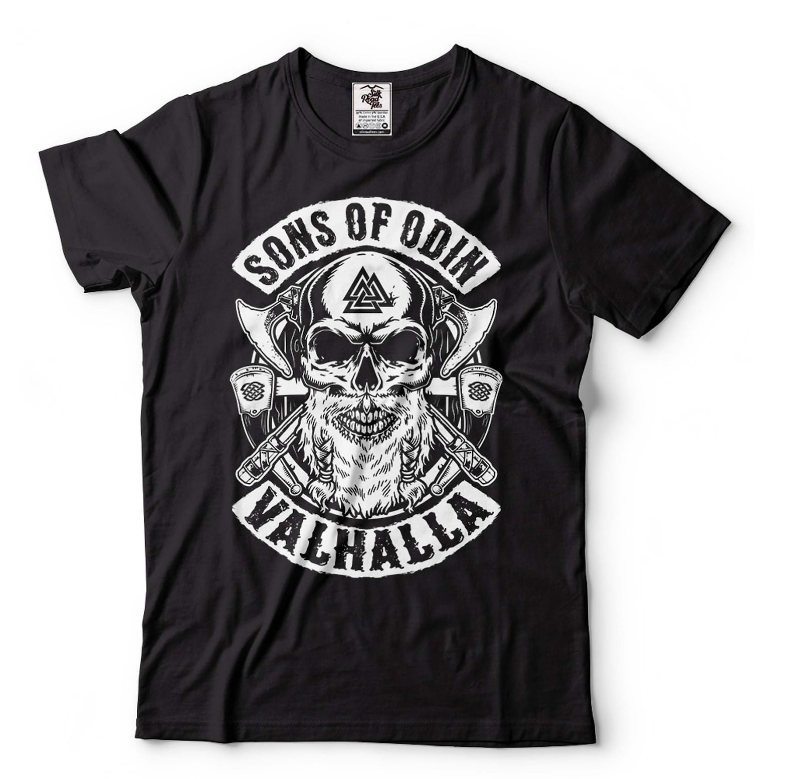 Valhalla Sons of Odin T-Shirt: Viking Norse Mythology Warrior Tee S