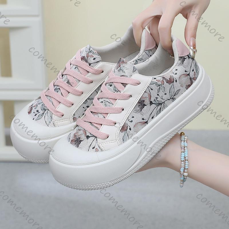 Fashion Comemore Women's Sneakers Shoes Spring Autumn Outdoor Lace Up Platform Flats Comfortable Fashion Height Increase Casual Shoes