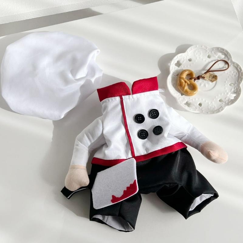 Dog Cooking Outfit Pretend Knifed Chefs Costume Comfortable Light weight Easy To Wear Halloweens Cosplay Costume
