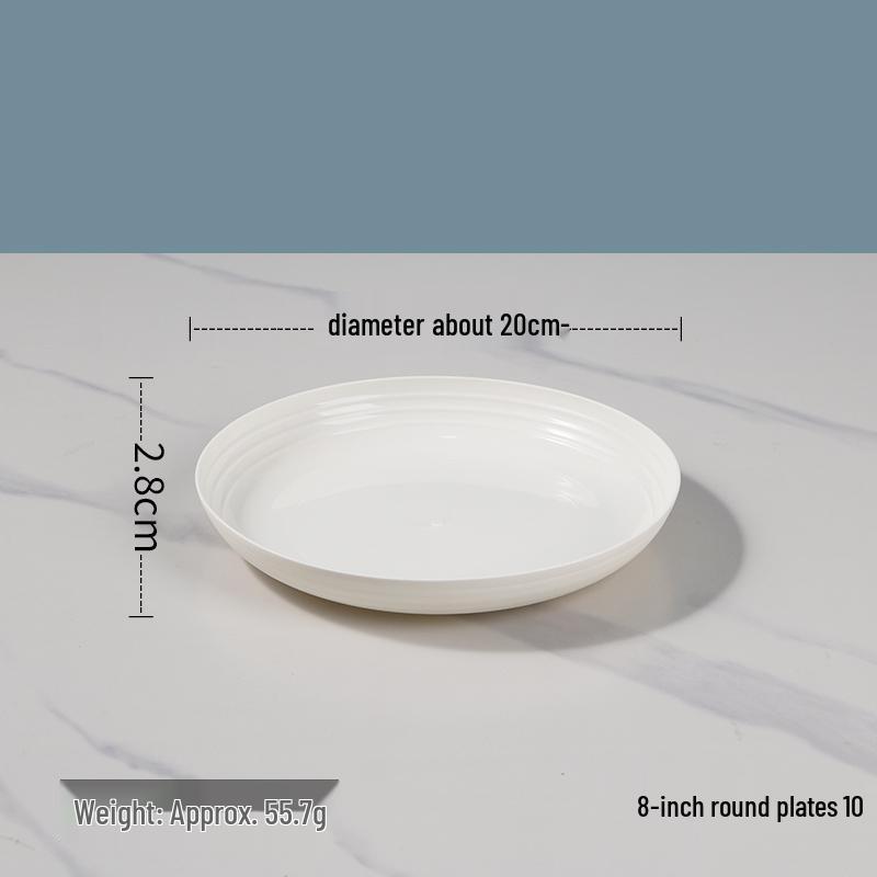 Large Round Disposable Dinner Plate - Thickened Rice Husk, Food-Grade, Ideal for Weddings & New Year Celebrations